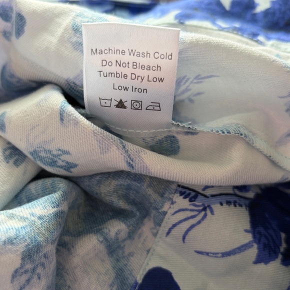 Tuckernuck Bella Dress Sapphire Bloom Floral Bow Long Sleeves Sz XS NEW - Picture 11 of 14